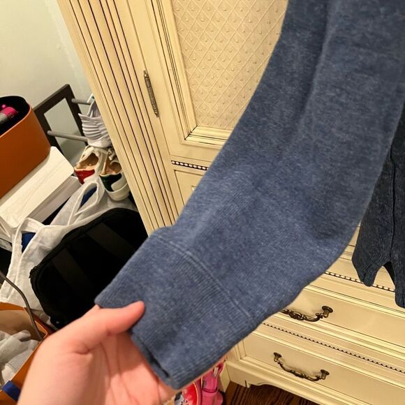 blue Polo Ralph Lauren Luxury Jersey Quarter-Zip Pullover - Picture 4 of 6